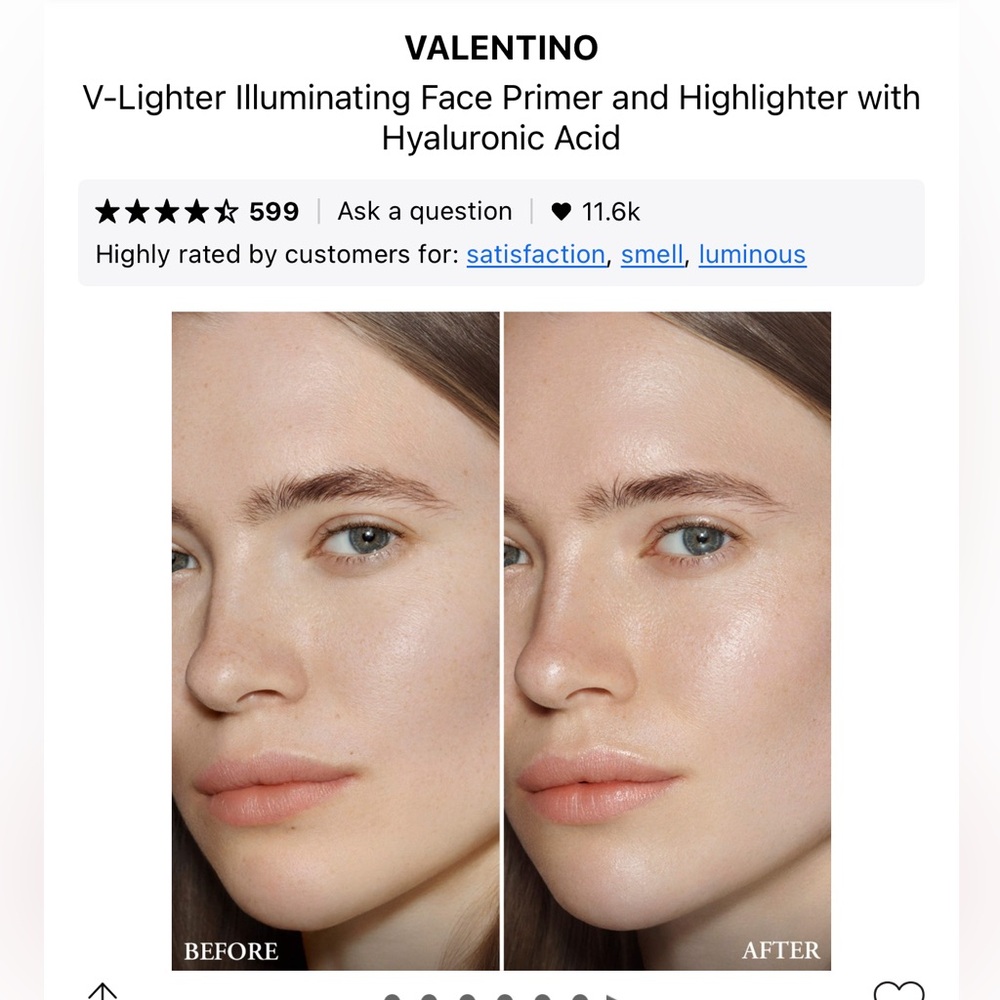 Valentino V-LIGHTER FACE BASE PRIMER AND HIGHLIGHTER MINI 5 ML IN COLOR ROSA